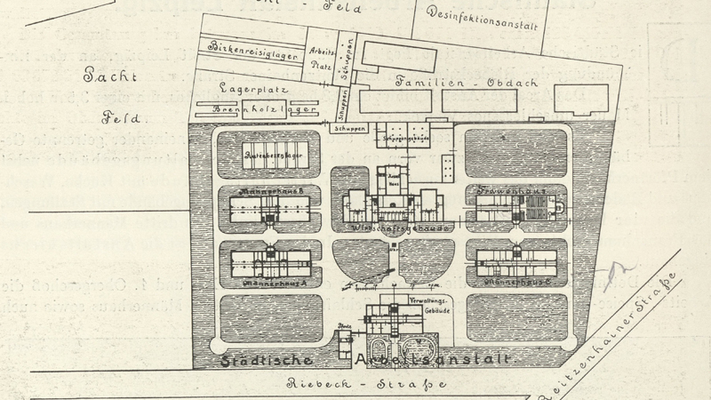 Historischer Grundriss der Riebeckstrasse 63 aus dem späten 19. Jahrhundert